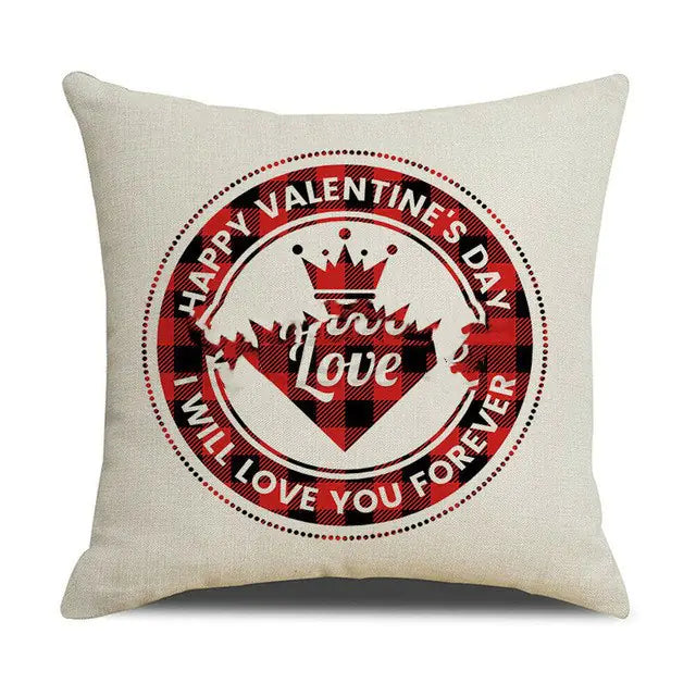 Valentine's Day Red Pillowcase Cushion Cover