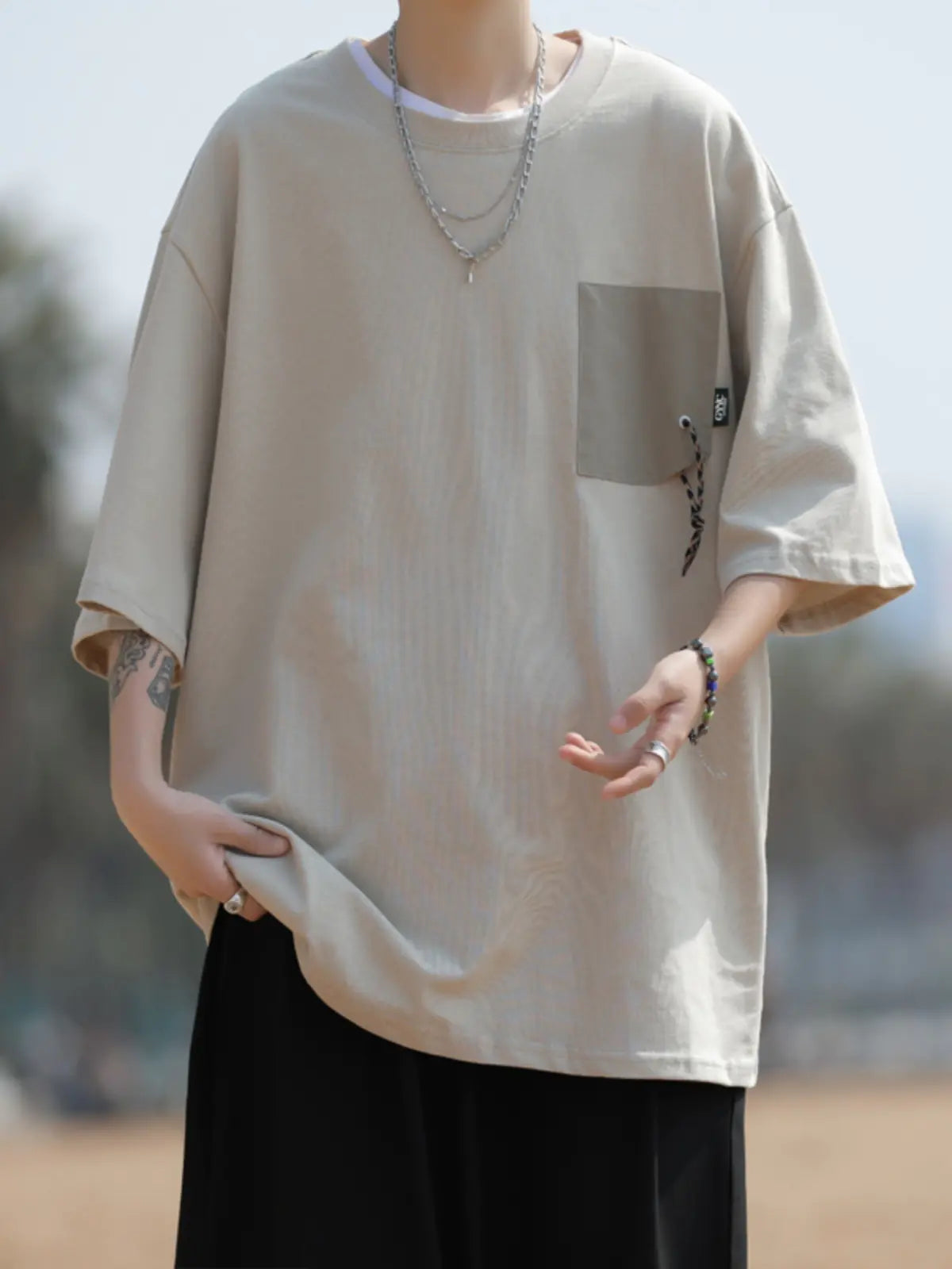 Men's Casual Loose Fit Summer Short-Sleeved T-Shirt