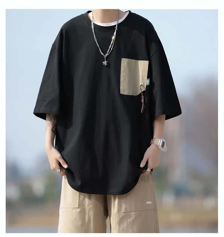 Men's Casual Loose Fit Summer Short-Sleeved T-Shirt